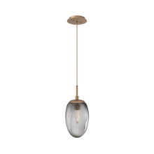 Load image into Gallery viewer, Meteo Pendant Light in Novel Brass/Smoke/Geo Crystal (LED).
