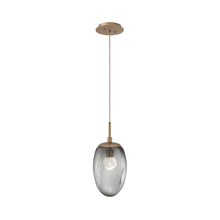 Load image into Gallery viewer, Meteo Pendant Light in Novel Brass/Smoke/Zircon Crystal (LED).
