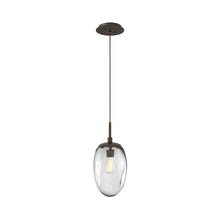 Load image into Gallery viewer, Meteo Pendant Light in Flat Bronze/Clear (E26 Bulb Base).
