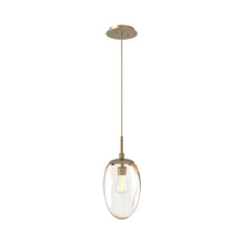 Load image into Gallery viewer, Meteo Pendant Light in Gilded Brass/Amber (E26 Bulb Base).
