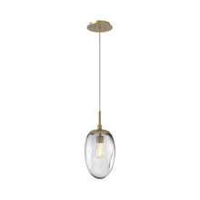 Load image into Gallery viewer, Meteo Pendant Light in Gilded Brass/Clear (E26 Bulb Base).
