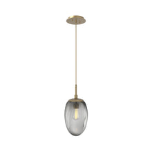 Load image into Gallery viewer, Meteo Pendant Light in Gilded Brass/Smoke (E26 Bulb Base).
