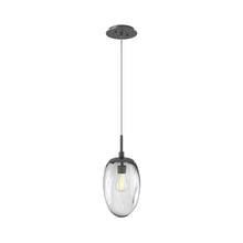 Load image into Gallery viewer, Meteo Pendant Light in Graphite/Clear (E26 Bulb Base).
