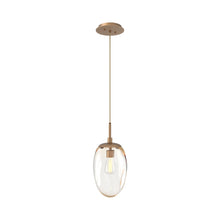 Load image into Gallery viewer, Meteo Pendant Light in Novel Brass/Amber (E26 Bulb Base).
