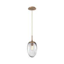 Load image into Gallery viewer, Meteo Pendant Light in Novel Brass/Clear (E26 Bulb Base).
