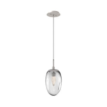 Load image into Gallery viewer, Meteo Pendant Light in Beige Silver/Clear/Geo Crystal (LED).
