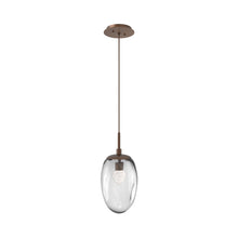 Load image into Gallery viewer, Meteo Pendant Light in Burnished Bronze/Clear/Floret Crystal (LED).
