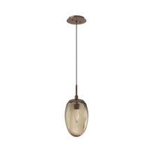 Load image into Gallery viewer, Meteo Pendant Light in Burnished Bronze/Bronze/Geo Crystal (LED).
