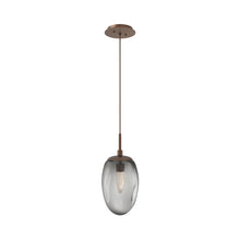 Load image into Gallery viewer, Meteo Pendant Light in Burnished Bronze/Smoke/Geo Crystal (LED).
