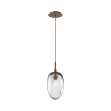 Load image into Gallery viewer, Meteo Pendant Light in Burnished Bronze/Clear/Zircon Crystal (LED).
