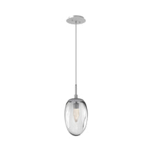 Load image into Gallery viewer, Meteo Pendant Light in Classic Silver/Clear/Geo Crystal (LED).
