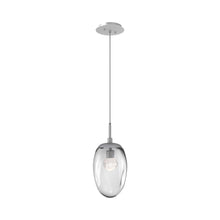 Load image into Gallery viewer, Meteo Pendant Light in Classic Silver/Clear/Zircon Crystal (LED).
