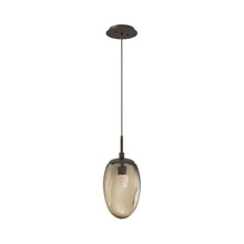 Load image into Gallery viewer, Meteo Pendant Light in Flat Bronze/Bronze/Floret Crystal (LED).

