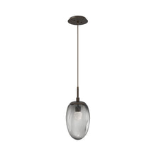 Load image into Gallery viewer, Meteo Pendant Light in Flat Bronze/Smoke/Floret Crystal (LED).

