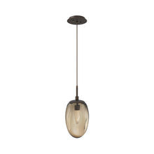 Load image into Gallery viewer, Meteo Pendant Light in Flat Bronze/Bronze/Geo Crystal (LED).
