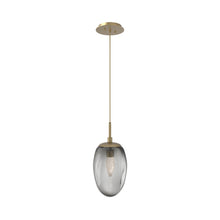 Load image into Gallery viewer, Meteo Pendant Light in Gilded Brass/Smoke/Geo Crystal (LED).
