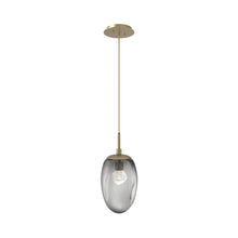 Load image into Gallery viewer, Meteo Pendant Light in Gilded Brass/Smoke/Zircon Crystal (LED).
