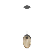 Load image into Gallery viewer, Meteo Pendant Light in Graphite/Bronze/Floret Crystal (LED).
