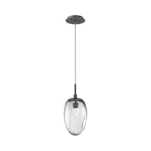 Load image into Gallery viewer, Meteo Pendant Light in Graphite/Clear/Floret Crystal (LED).
