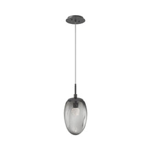 Load image into Gallery viewer, Meteo Pendant Light in Graphite/Smoke/Floret Crystal (LED).

