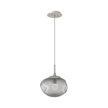 Load image into Gallery viewer, Nova LED Pendant Light in Beige Silver/Smoke/Floret Crystal.
