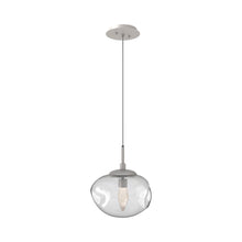 Load image into Gallery viewer, Nova LED Pendant Light in Beige Silver/Clear/Geo Crystal.
