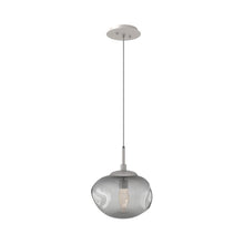 Load image into Gallery viewer, Nova LED Pendant Light in Beige Silver/Smoke/Geo Crystal.
