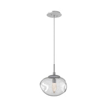 Load image into Gallery viewer, Nova LED Pendant Light in Classic Silver/Clear/Geo Crystal.
