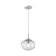 Load image into Gallery viewer, Nova LED Pendant Light in Classic Silver/Clear/Zircon Crystal.
