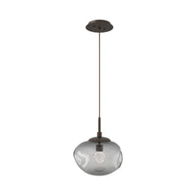 Load image into Gallery viewer, Nova LED Pendant Light in Flat Bronze/Smoke/Floret Crystal.
