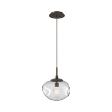 Load image into Gallery viewer, Nova LED Pendant Light in Flat Bronze/Clear/Zircon Crystal.
