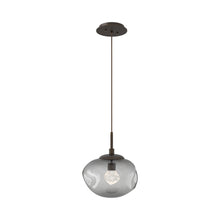 Load image into Gallery viewer, Nova LED Pendant Light in Flat Bronze/Smoke/Zircon Crystal.
