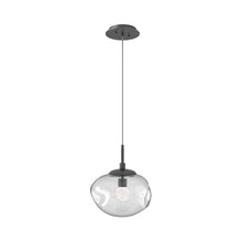 Load image into Gallery viewer, Nova LED Pendant Light in Graphite/Clear/Floret Crystal.
