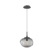 Load image into Gallery viewer, Nova LED Pendant Light in Graphite/Smoke/Geo Crystal.
