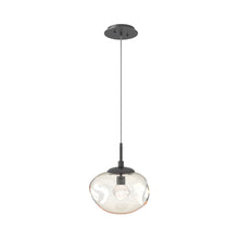 Load image into Gallery viewer, Nova LED Pendant Light in Graphite/Amber/Zircon Crystal.
