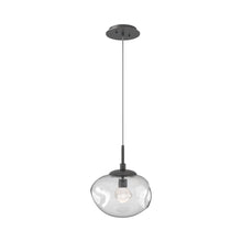 Load image into Gallery viewer, Nova LED Pendant Light in Graphite/Clear/Zircon Crystal.
