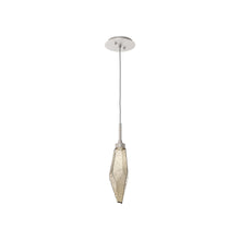 Load image into Gallery viewer, Rock Crystal LED Pendant Light in Beige Silver/Bronze (Small).
