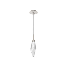 Load image into Gallery viewer, Rock Crystal LED Pendant Light in Beige Silver/Clear (Small).
