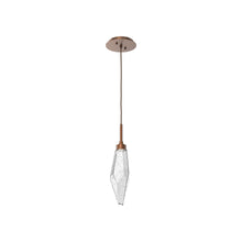 Load image into Gallery viewer, Rock Crystal LED Pendant Light in Burnished Bronze/Clear (Small).
