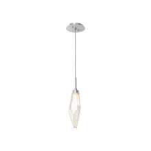 Load image into Gallery viewer, Rock Crystal LED Pendant Light in Classic Silver/Amber (Small).
