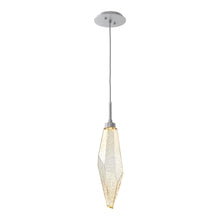 Load image into Gallery viewer, Rock Crystal LED Pendant Light in Classic Silver/Amber (Large).
