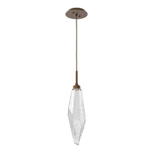Load image into Gallery viewer, Rock Crystal LED Pendant Light in Flat Bronze/Clear (Large).
