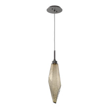 Load image into Gallery viewer, Rock Crystal LED Pendant Light in Graphite/Bronze (Large).
