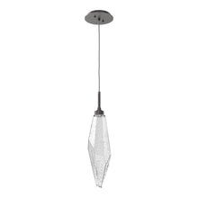Load image into Gallery viewer, Rock Crystal LED Pendant Light in Graphite/Clear (Large).
