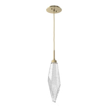 Load image into Gallery viewer, Rock Crystal LED Pendant Light in Heritage Brass/Clear (Large).
