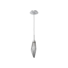 Load image into Gallery viewer, Rock Crystal LED Pendant Light in Classic Silver/Smoke (Small).
