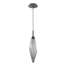 Load image into Gallery viewer, Rock Crystal LED Pendant Light in Matte Black/Smoke (Large).
