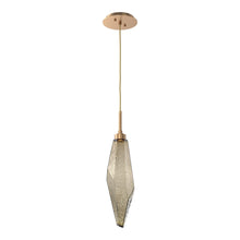 Load image into Gallery viewer, Rock Crystal LED Pendant Light in Novel Brass/Bronze (Large).
