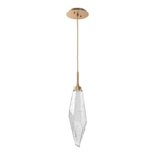Load image into Gallery viewer, Rock Crystal LED Pendant Light in Novel Brass/Clear (Large).
