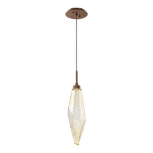 Load image into Gallery viewer, Rock Crystal LED Pendant Light in Oil Rubbed Bronze/Amber (Large).
